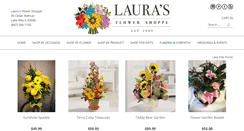 Desktop Screenshot of laurasflowershoppe.com